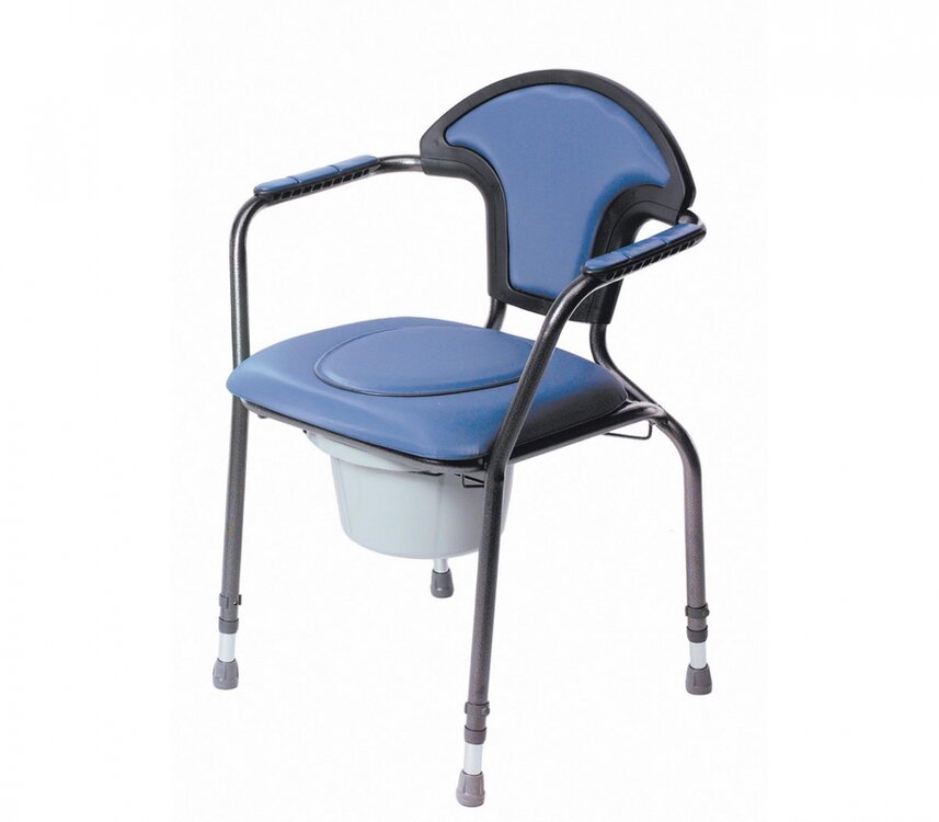 Able2 - Toiletstoel - hoogte verstelbare zithoogte van 46 tot 61 cm - blauw