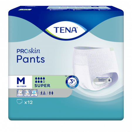 TENA ProSkin Pants Super M - Incontinentiebroekjes - 12 stuks - omtrek&nbsp;taille&nbsp;80 cm tot 110 cm