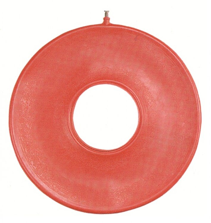 Able2 - Opblaasbaar rubberen ringkussen - buitendiameter 41 cm - rood