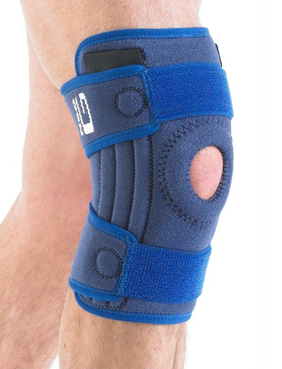 Neo G Stabiliserende kniebrace open - neopreen - blauw - one size