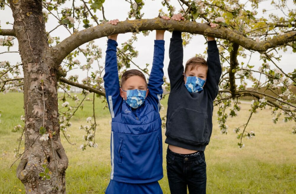 Illocare Kids Combat Blue kindermondmaskers - 30 stuks/doosje - 100% Belgische productie