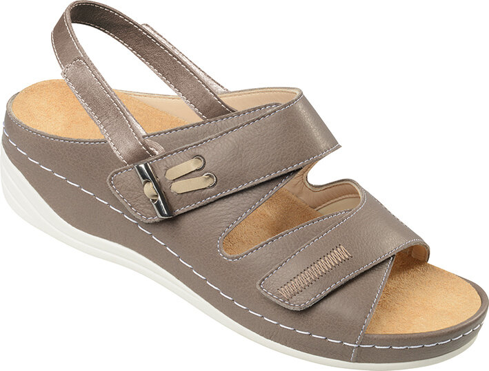 Ortho Lady - comfortsandalen - maat 7 - stretchflex carla 2 in 1 - taupe