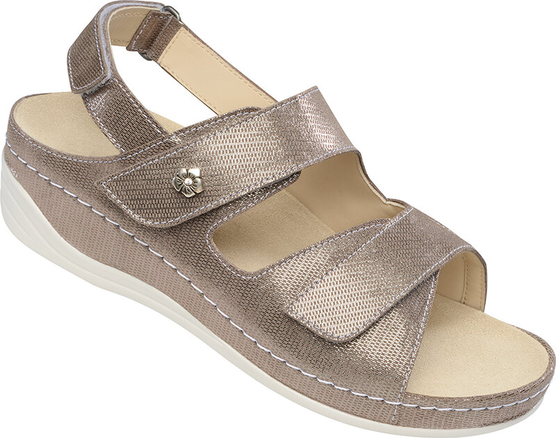 Ortho Lady - comfortsandalen - maat 5 - stretchflex carla - taupe brillant