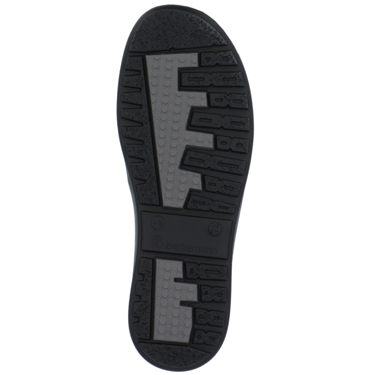 Berkemann - Susanna - Berkoflex - loafer met klittenbandsluitin - stretchleer - zwart - uitneembaar voetbed-onderkant