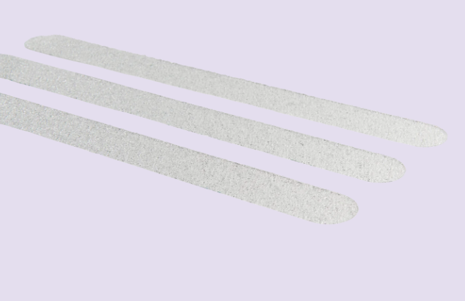 Veiligheidsstrips voor bad, douche en badkamer - 24,5 x 2,5 cm - transparant  (per 12)