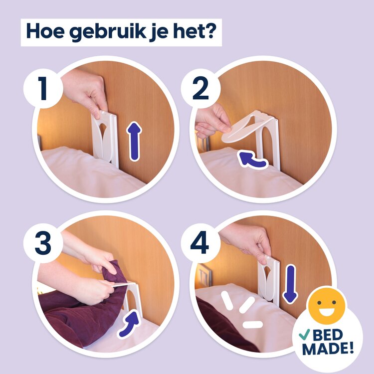 MyBedMaker - set van 2 stuks-hoe te gebruiken