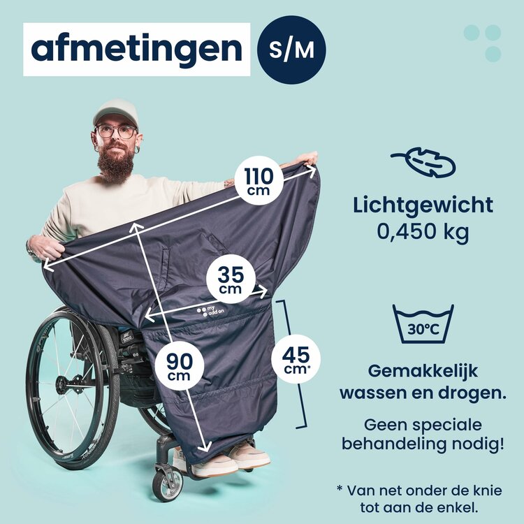 MyBlanket Night Blue - zomer editie - maat S/M - vanaf 1,50 m lichaamslengte