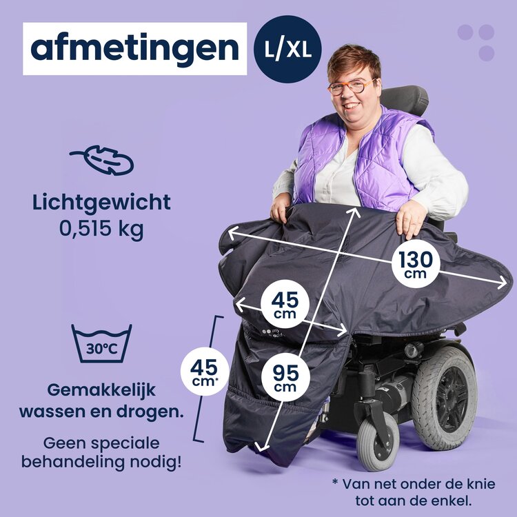 MyBlanket Night Blue - zomer editie - maat L/XL - vanaf 1,50 m lichaamslengte