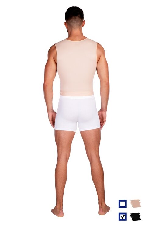 LipoElastic - MTm Comfort - drukvest voor mannen - voor gebruik na gynaecomastie - Zwart