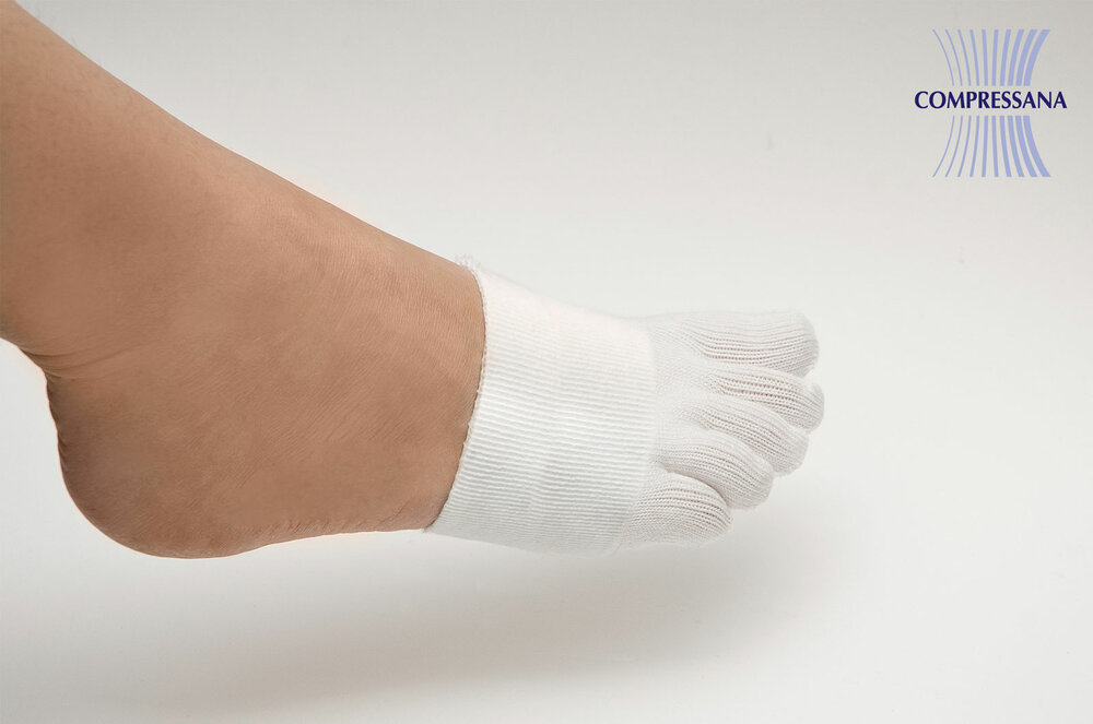 Compressana - Intra - teensokje - gesloten tenen - wit - one size / stuk
