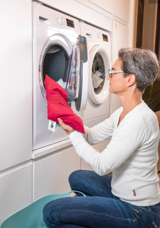 Kersepitje Jumbo - Extra groot Kersenpitkussen - 23x55 cm - rood - wassen