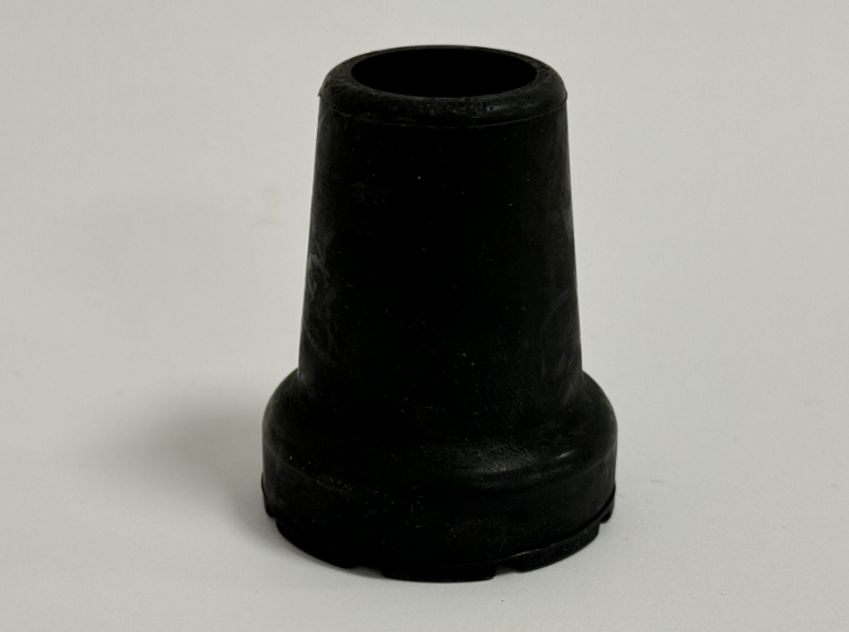 Rubberen dop voor kruk/wandelstok 22 mm zwart schokabsorberend