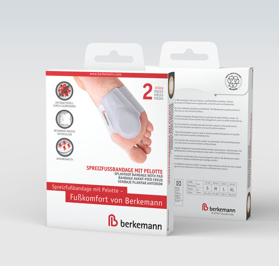 Berkemann - spreidvoetbandage voor spreid- en platvoeten - per paar - verpakking