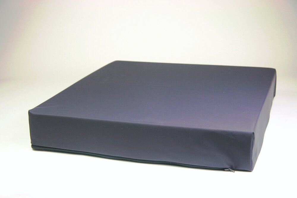 Zitkussen met drukverlagend traagschuim visco - 43 x 43 x 7 cm - donkerblauw - Adhome