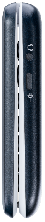 2820 - 4G Eenvoudige Klaptelefoon (Blauw-Wit) - dicht zijkant