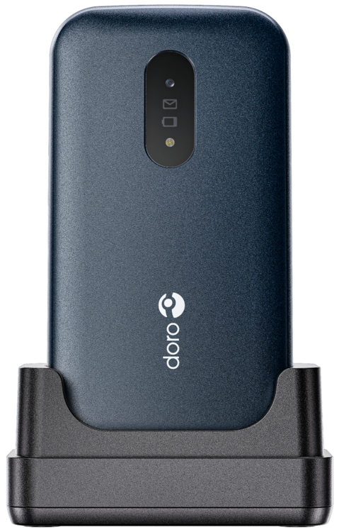 2820 - 4G Eenvoudige Klaptelefoon (Blauw-Wit) - dicht in houder