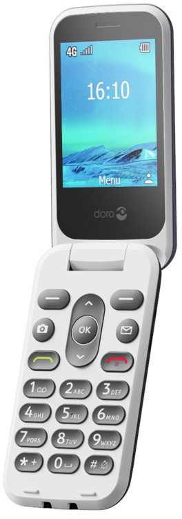 2820 - 4G Eenvoudige Klaptelefoon (Blauw-Wit) - open