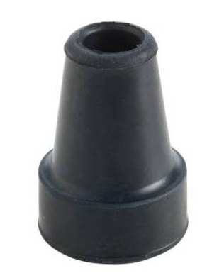 Bota - Rubberen dop met stalen inlegring - zwart - 17 mm - voor kruk of wandelstok - per stuk