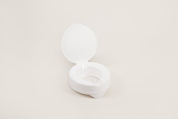 Toiletverhoger Atlantis - 10 cm met deksel - wit - Atlantis