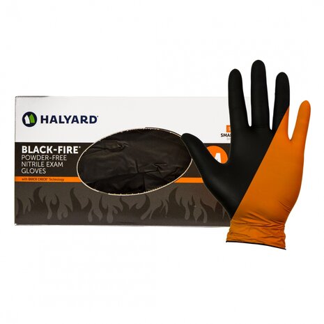 Halyard Black-Fire handschoenen nitril ongepoederd - extra sterk - 150 st/doos