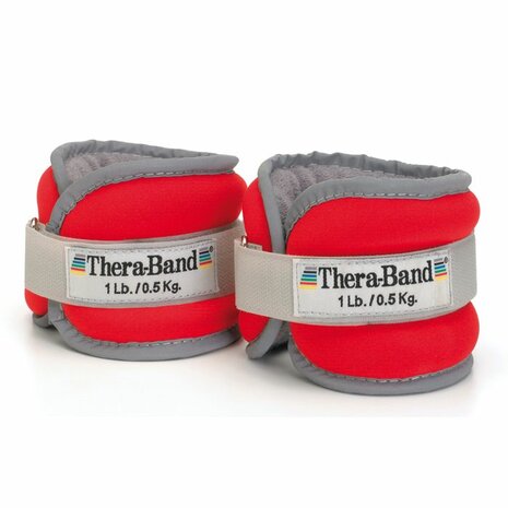 Thera-Band enkel &amp; pols gewichtsmanchetten - rood - 0.5kg - per paar