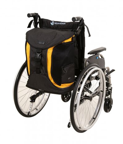 Splash - Torba Go rolstoeltas - scootmobieltas - zwart/geel