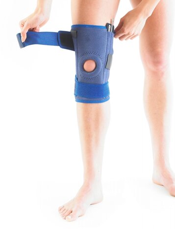 Neo G Stabiliserende kniebrace open - neopreen - blauw - one size