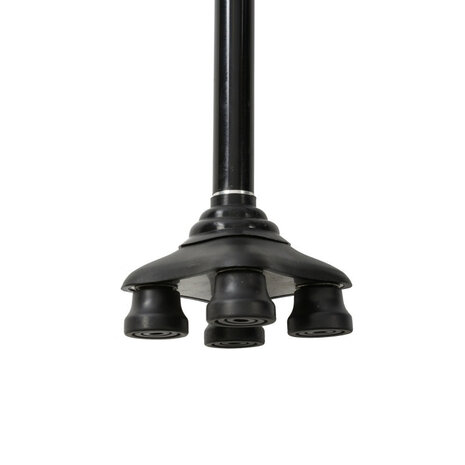 Herdegen -  Twist and light Zen wandelstok met 4 pootjes - in hoogte verstelbaar - zwart - voorzien van led-verlichting