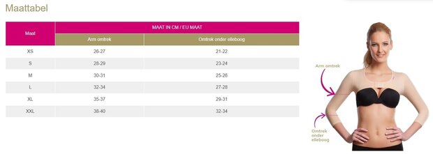  LIPOELASTIC AP long variant - Liposuctie van de armen - huidskleur