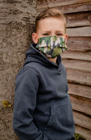 Illocare Kids Combat Green kindermondmaskers - 30 stuks/doosje - 100% Belgische productie