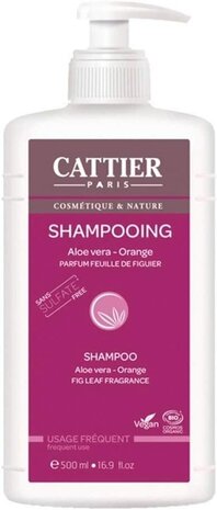 Cattier Shampoo - dagelijks gebruik - aloe vera - sinaas sulfaatvrij bio - 500ml