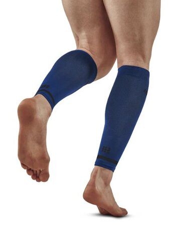 CEP the run compression - calf sleeves - men - blue - tot onder de knie zonder voet - per paar - op model - achterkant