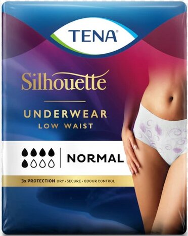 Tena Silhouette Normal Low Waist - Wit - M - 12st