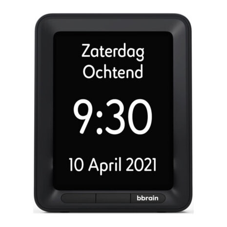 BBrain Basic Sprekende kalenderklok - zwart - detail