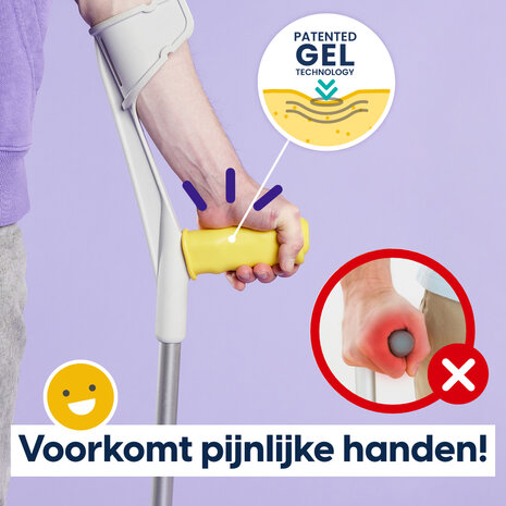 MySleeve elleboogkruk handgreephoes magnetisch - geel - per paar