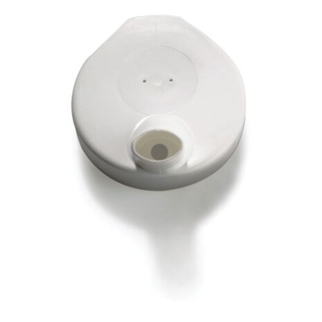 Rillenbeker transparant sure grip cup met 1 wit tuitdeksel - 200ml - detail tuitdeksel