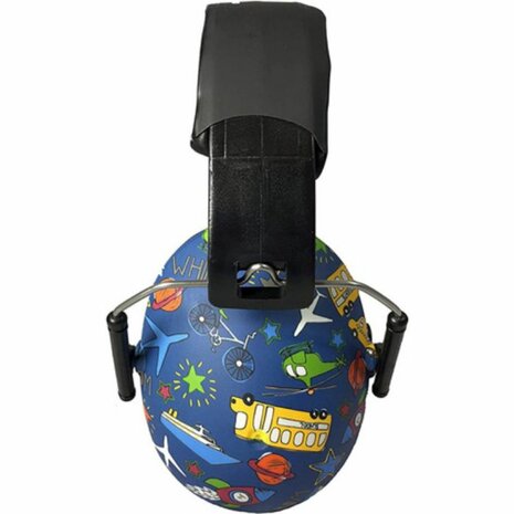 Kids Banz - gehoorbescherming voor kinderen  van 3 tot 10 jaar - design Transport - zijkant