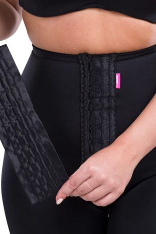 LipoElastic  - Lipo Extend - &quot;V&quot; - verlengstuk met 3 rijen haakjes - zwart
