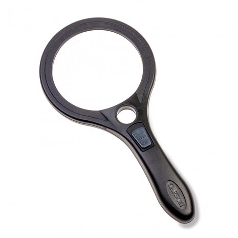 Vergrootglas rond met ledverlichting - 9 cm - vergroot 2,5 maal  - bovenaanzicht