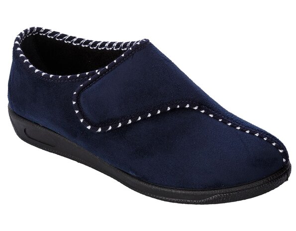 MSF pantoffel - blauw - laag damesmodel - bovenaanzicht