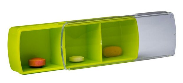 Anabox Mini - medicijndoosje met 3 vakjes - licht groen