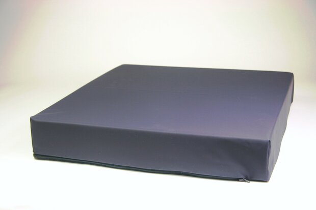 Zitkussen met drukverlagend traagschuim visco - 43 x 43 x 7 cm - donkerblauw - Adhome