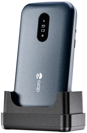 2820 - 4G Eenvoudige Klaptelefoon (Blauw-Wit) - dicht in houder