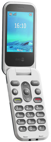 2820 - 4G Eenvoudige Klaptelefoon (Blauw-Wit) - open