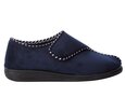 MSF pantoffel - blauw - laag damesmodel - zijaanzicht