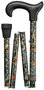 Gastrock - plooibare wandelstok - derby greep - bloemen boeket - in hoogte verstelbaar van 85 cm tot 95 cm - tot 110 kg belastb