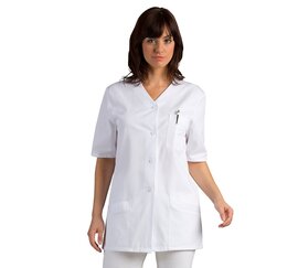 Verpleegjas - Unisex zorg bovenjas wit 