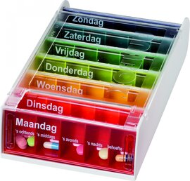 Pillendoos met 7 dagboxen voor iedere dag van de week - Nederlands - Anabox Pillendoos met 7 dagboxen voor iedere dag van de week - Nederlands - Anabox