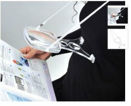 LifeMax - vergrootglas met halskoortje - 10 cm - vergroting x2 LifeMax - vergrootglas met halskoortje - 10 cm - vergroting x2