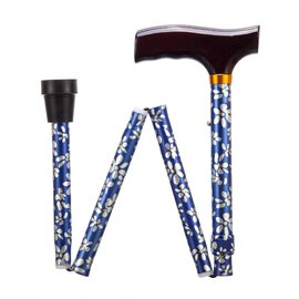 Able2 - Opvouwbare Wandelstok - gebloemd - hoogte verstelbaar 84-94 cm